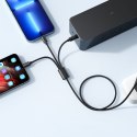 Kabel 3w1 USB A do Lightning / Typ C / Micro USB VEGER 2A 12W V303 1,2 m czarny