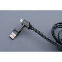 Kabel 4w1 USB C / USB A do USB C / Lightning Forcell F-Energy QC PD 3A 60W 1 m C241 chrom