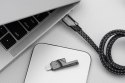Kabel 4w1 USB C / USB A do USB C / Lightning Forcell F-Energy QC PD 3A 60W 1 m C241 chrom