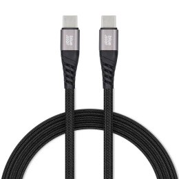 Kabel USB C do USB C Blue Star 3A 60W PD QC4.0 z oplotem 1,2 m TFK-DC-003 czarny