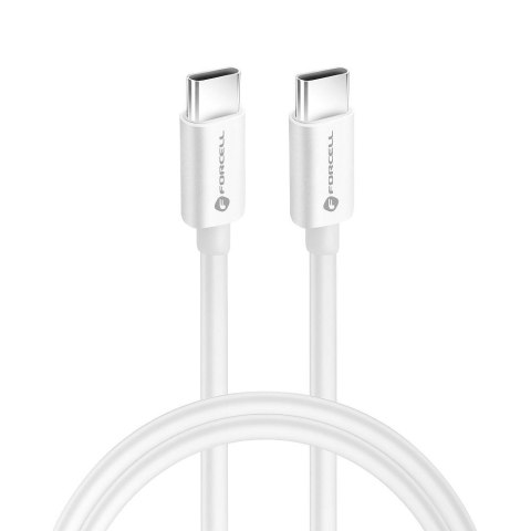 Kabel USB C do USB C Forcell F-Energy QC4.0 PD 3A 60W 2 m C338 biały