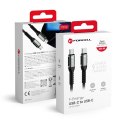 Kabel USB C do USB C Forcell F-Energy QC4.0 PD 5A 100W Cafule 0,25 m C260 czarny