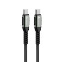 Kabel USB C do USB C Forcell F-Energy QC4.0 PD 5A 100W Cafule 0,25 m C260 czarny