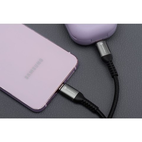 Kabel USB C do USB C Forcell F-Energy QC4.0 PD 5A 100W Cafule 0,25 m C260 czarny