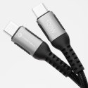 Kabel USB C do USB C Forcell F-Energy QC4.0 PD 5A 100W Cafule 0,25 m C260 czarny