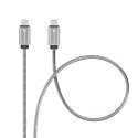 Kabel USB C do USB C Forcell F-Energy QC4.0 PD 5A 100W E-Mark Metal 1 m C239 srebrny