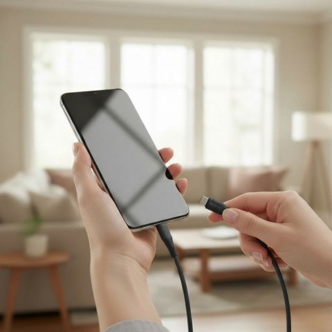 Kabel USB C do USB C Forcell F-Energy QC4.0 PD 5A 100W Silicone 1 m C347 czarny