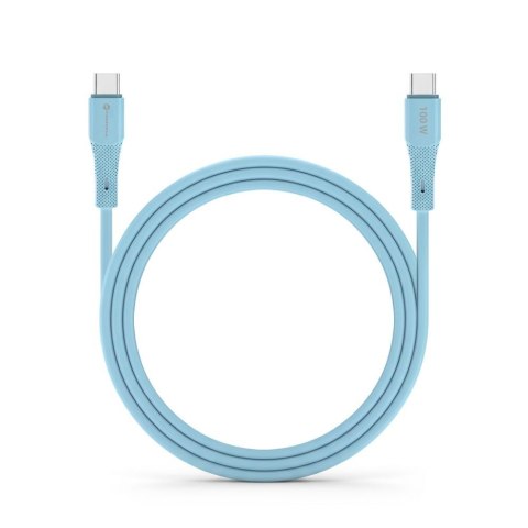 Kabel USB C do USB C Forcell F-Energy QC4.0 PD 5A 100W Silicone 1 m C347 niebieski
