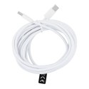 Kabel USB C do USB C PD QC3.0 3A 30W 3 m HD26 box biały