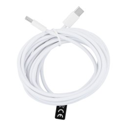 Kabel USB C do USB C PD QC3.0 3A 30W 3 m HD26 box biały