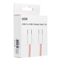 Kabel USB C do USB C PD QC3.0 3A 60W 1,5 m C263 różowy