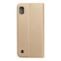 Etui z klapką na Samsung A10 Smart Case Book złote