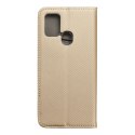 Etui z klapką na Samsung A21s Smart Case Book złote