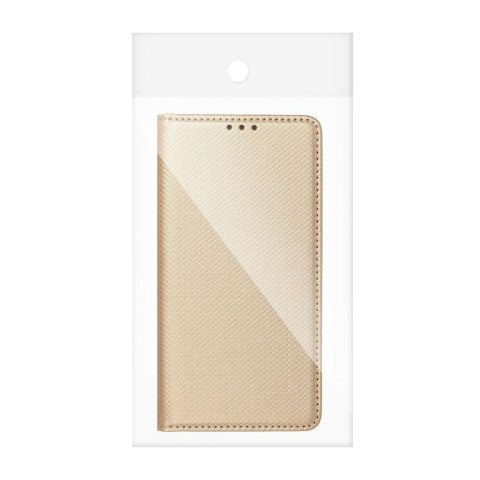 Etui z klapką na Samsung A21s Smart Case Book złote