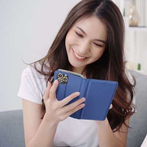 Etui z klapką na Honor X8c Smart Case Book granatowe
