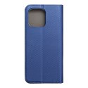 Etui z klapką na Motorola E15 Smart Case Book granatowe