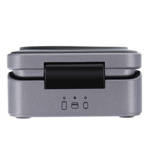 Ładowarka indukcyjna Forcell F-Energy 3w1 Flex Pro Qi2 zgodna z MagSafe (F-05) srebrna