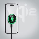 Ładowarka indukcyjna Forcell F-Energy Smart Charge USB C Qi2 15W zgodna z MagSafe z odpinanym kablem 1,5 m srebrna