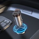 Ładowarka samochodowa Hoco 2 x USB C QC PD 45W + kabel USB C do Lightnning NZ16B szara