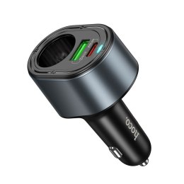 Ładowarka samochodowa Hoco USB A + USB C + gniazdo zapalniczki PD QC3.0 3A 35W Z56 czarna