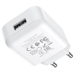 Ładowarka sieciowa do telefonu Hoco USB A 2A 10W N2 biała