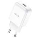 Ładowarka sieciowa do telefonu Hoco USB A 2A 10W + kabel USB A do USB C N2 biała