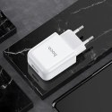 Ładowarka sieciowa do telefonu Hoco USB A 2A 10W + kabel USB A do USB C N2 biała