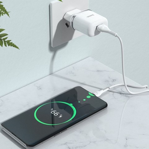 Ładowarka sieciowa do telefonu Hoco USB A QC3.0 3A 18W N3 biała
