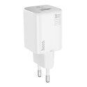 Ładowarka sieciowa do telefonu Hoco USB A + USB C QC3.0 PD 3A 20W N41 biała