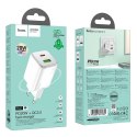 Ładowarka sieciowa do telefonu Hoco USB A + USB C QC3.0 PD 3A 20W N41 biała