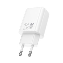 Ładowarka sieciowa do telefonu Hoco USB A + USB C QC3.0 PD 3A 20W N61 biała