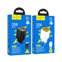 Ładowarka sieciowa do telefonu Hoco USB A + USB C QC3.0 PD 3A 20W + kabel USB C do Lightning N52 czarna