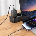 Ładowarka sieciowa do telefonu Hoco USB A + USB C QC3.0 PD 3A 20W + kabel USB C do Lightning N61 czarna