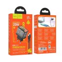 Ładowarka sieciowa do telefonu Hoco USB A + USB C QC3.0 PD 3A 20W + kabel USB C do USB C N34 transparentna
