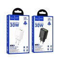Ładowarka sieciowa do telefonu Hoco USB A + USB C QC3.0 PD 3A 30W N63 biała