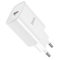 Ładowarka sieciowa do telefonu Hoco USB C PD 20W N14 biała