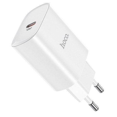 Ładowarka sieciowa do telefonu Hoco USB C PD 20W N14 biała