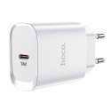 Ładowarka sieciowa do telefonu Hoco USB C PD 20W N14 biała