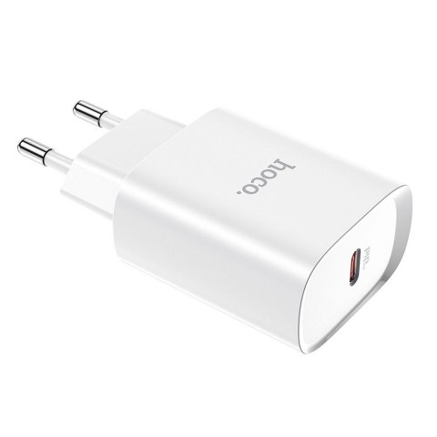 Ładowarka sieciowa do telefonu Hoco USB C PD 20W N14 biała
