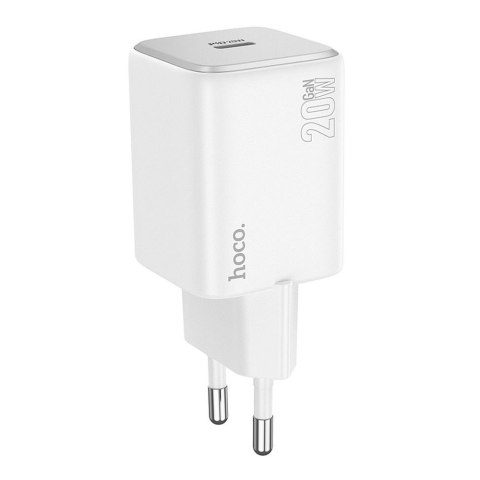 Ładowarka sieciowa do telefonu Hoco USB C QC PD 20W N40 biała