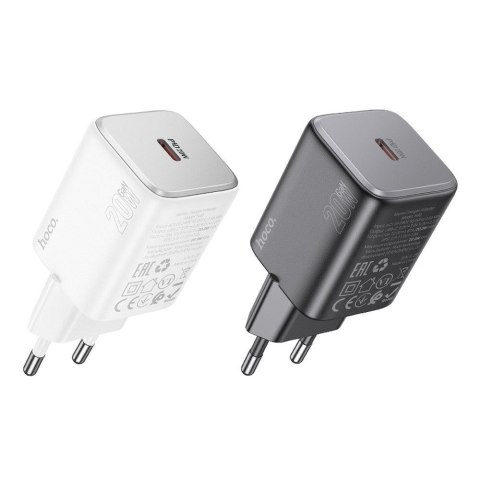 Ładowarka sieciowa do telefonu Hoco USB C QC PD 20W N40 biała