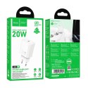 Ładowarka sieciowa do telefonu Hoco USB C QC PD 20W N60 biała
