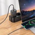 Ładowarka sieciowa do telefonu Hoco USB C QC PD 30W + kabel USB C do USB C N62 czarna