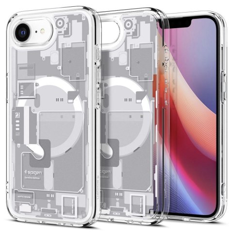 SPIGEN futerał ULTRA HYBRID MAG kompatybilny z MagSafe do IPHONE 16e (SE 4 2025) zero one white