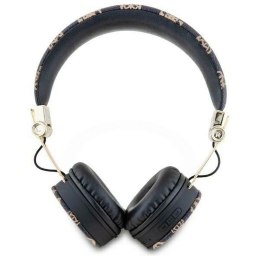 GUESS słuchawki bezprzewodowe bluetooth nagłowne ENC GUBH70EPOSMK (PU 4G Peony Script Round Shape) czarne