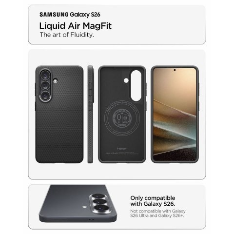 SPIGEN futerał LIQUID AIR MAG kompatybilny z MagSafe do SAMSUNG S26 matte black