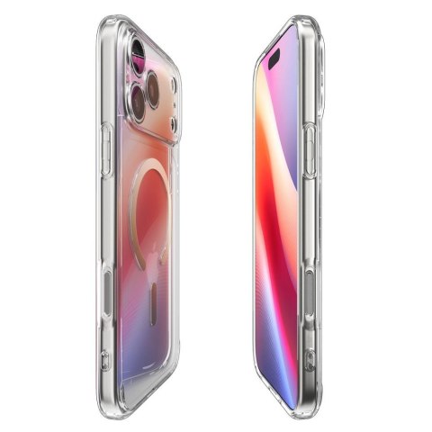 SPIGEN futerał ULTRA HYBRID MAG kompatybilny z MagSafe do IPHONE 17 Pro clear gold