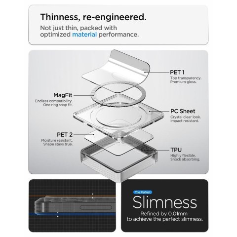 SPIGEN futerał ULTRA HYBRID MAG kompatybilny z MagSafe do S26 clear / white