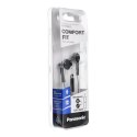 Słuchawki przewodowe jack 3,5 mm PANASONIC RP-TCM55E-K czarne