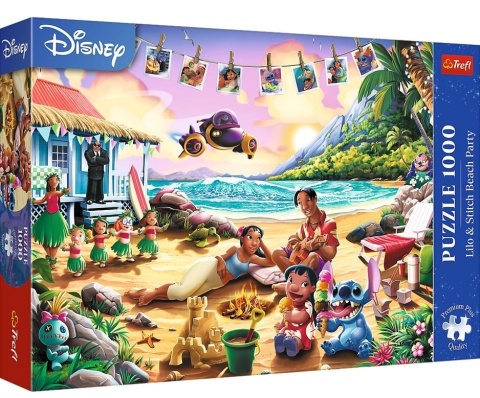 Puzzle 1000 Lilo&Stitch Impreza na plaży TREFL